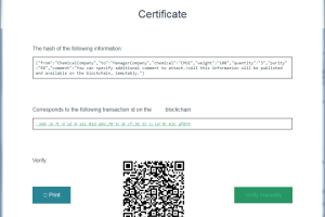 Fertig ist das sichere Zertifikat auf unserer Website und bereits in der Blockchain gespeichert